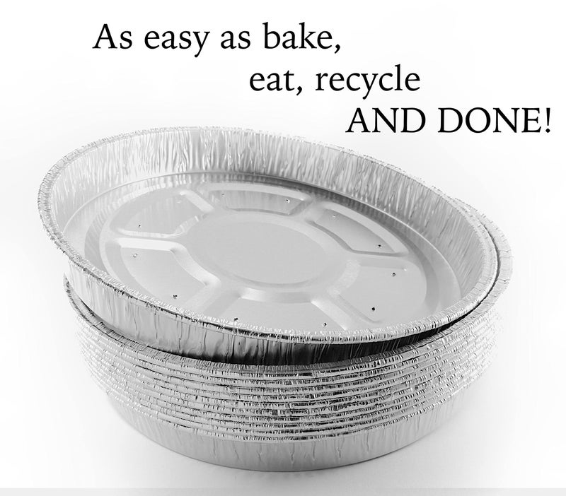 Spare Essentials 9" Aluminum Foil Pie Tins (25 Pack), Disposable Aluminum Pie Pans, Foil Pans for Baking, Cooking, Freezer Safe, Round Foil Pans, Foil Plates Perfect for Quiche, Tarts, Pies, & Takeout Spare Essentials - Image 3